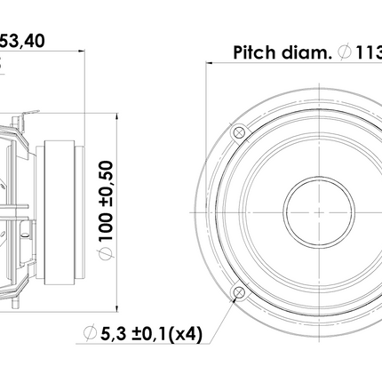 Scan-Speak Discovery 4" Bas/Mellemtone 12W/4524G00