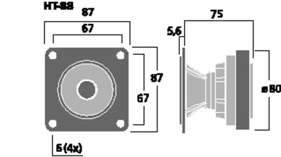 HT-88 100W PA Horn Tweeter - Klar Lyd og Høj Effektivitet 8Ω
