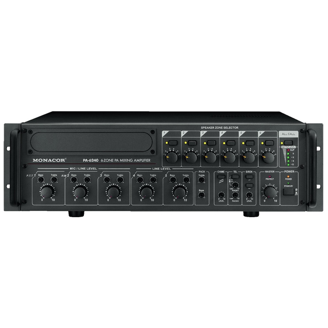 PA-6240 Forstærker 240W 6 Zoner 100V | Kraftfuld Lyd | BeKent.dk