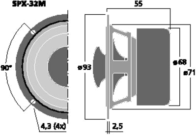 SPX-32M 3" HiFi Højttaler - Fuldtone, Superb Lyd & Træ Phaseplug