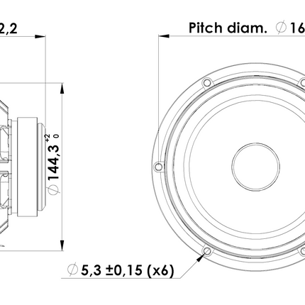 Scan-Speak 6" Bas/Mellemtone Højttaler - Discovery 18W/8424G00