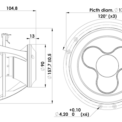 Scan-Speak 6" Illuminator Bas/Mellemtone 18WU/4741T00 4 Ohm