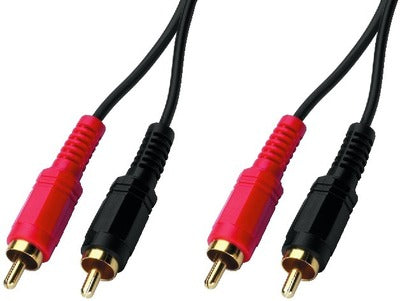 Monacor Gold Serie Phonokabel 1.2m - Guldbelagt Stereo Kabel