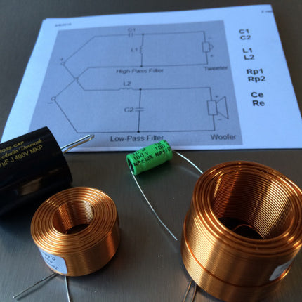 Jantzen Audio 2-vejs 4500 Hz bygselv delefilter 12dB/Oktav til 4 ohm