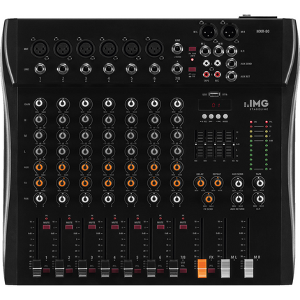 MXR-80 8-Kanal Scene Mixer med Bluetooth og USB Interface