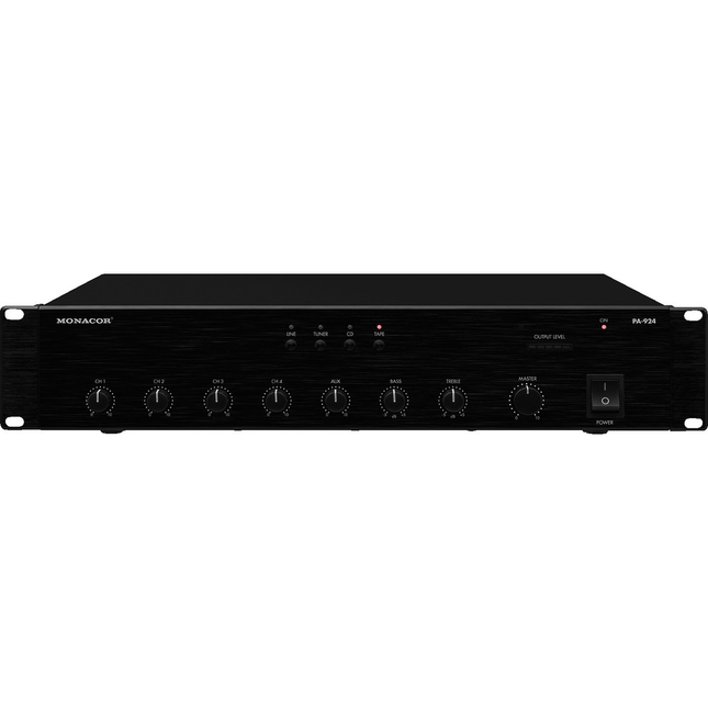 Monacor PA-924 PA-forstærker 240W - Perfekt til Mødelokaler & Auditorier