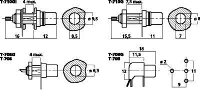 Phonobøsning (2 stk) RCA Guldbelagt - T-710GI