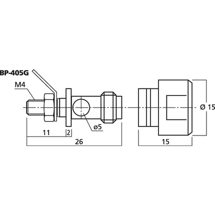 Guldbelagte Højttaler Terminaler BP-405G - Rød/Sort, Metal, Lette