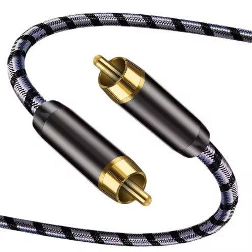 RCA phonokabel kabel 5 meter Hi-fi kvalitet stof