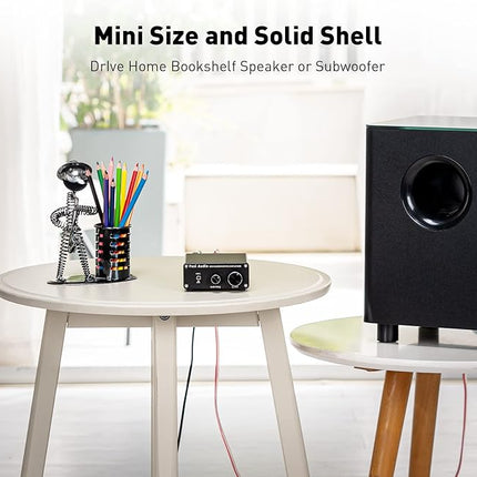 Fosi M04 Hi-Fi Forstærker 100W helt ned til 2 ohms belastning & Subwoofer Funktion