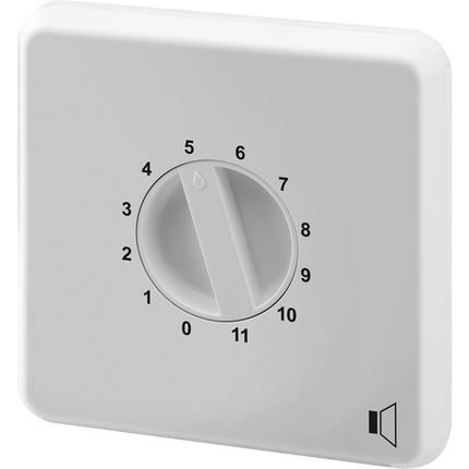 Vægmonteret PA Volumekontrol ATT-2100H/WS - Let Regulering, Hvid