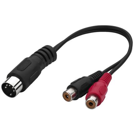 ACA-15/3 Stereo DIN-Phonokabel 15cm - 2x RCA Adapter