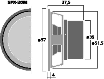 SPX-20M Hi-Fi Fuldtone Højttaler
