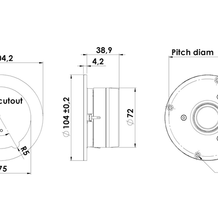 Scan-Speak 1" soft dome D2606/922000 Diskant højttalerenhed