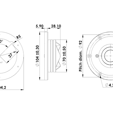 Scan-Speak Revelator Højttaler D2904/710002 - 26mm Dome, 90W RMS, 2stk