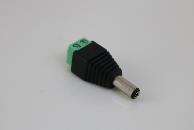 Robust DC Hanstik 5,5mm x 2,5mm med Skrueterminal - Let Monterbar