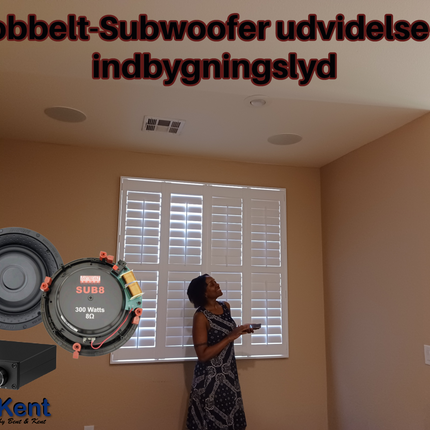 8" Loftmonteret Dobbelt-Subwoofer med Forstærker