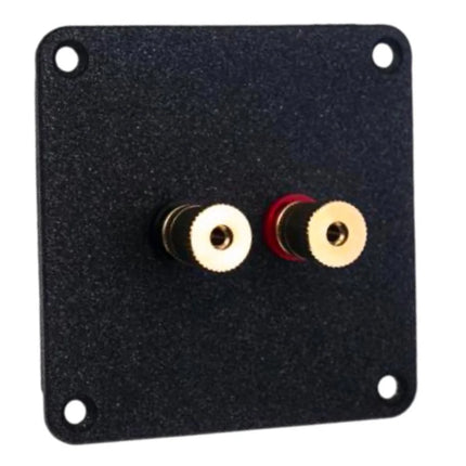 Jantzen Audio Terminalplade pulverlakeret med guld satin terminaler