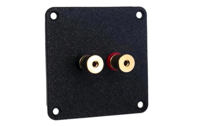 Jantzen Audio Terminalplade pulverlakeret med guld satin terminaler
