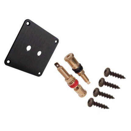 Jantzen Audio Terminalsæt sort anodized med guld satin terminaler