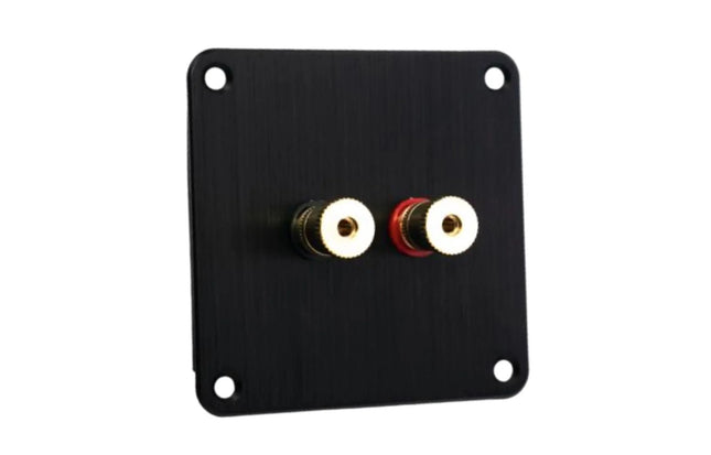Jantzen Audio Terminalsæt sort anodized med guld satin terminaler