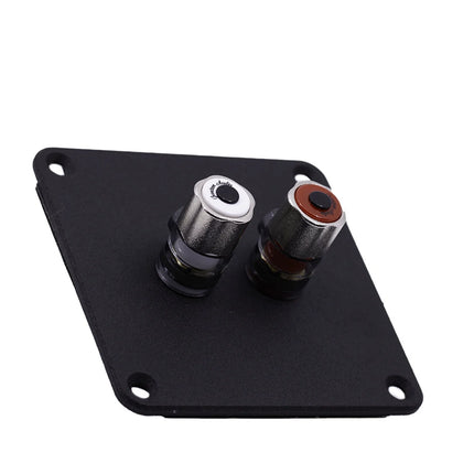 Jantzen Audio Terminalplade pulver lakeret med satin nickel terminaler