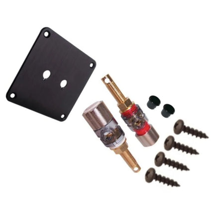 Jantzen Audio Terminalplade sort anodized med silver satin terminaler (2)