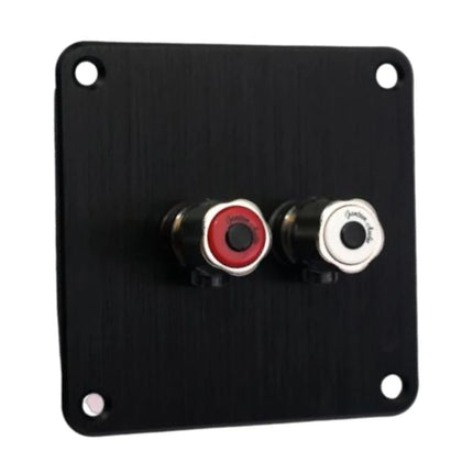 Jantzen Audio Terminalplade sort anodized med silver satin terminaler (2)
