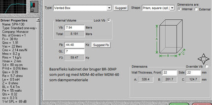 SPH-130 5 1/2" Bas/Mellemtone Højttaler 80W 8Ω med Pap Membran