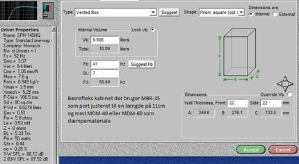 5,25 100W High-End Bas/Mellemtone Højttaler - Varm Lyd SPH-145HQ