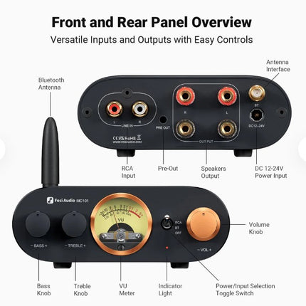 Fosi Audio MC101 Bluetooth forstærker