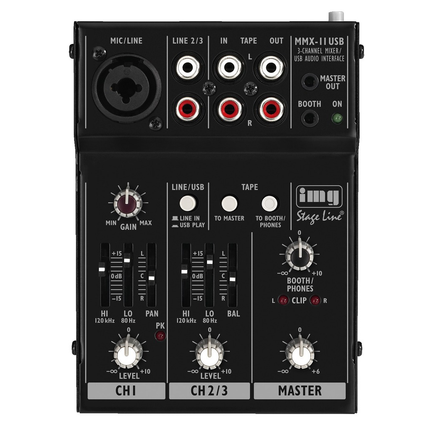 MMX-11USB 2-Kanals Mixer med USB Interface og Phantom Power