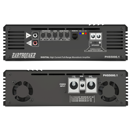 Earthquake Sound PHS5000.2 - Kraftfuld Bilstereo Forstærker