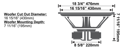 Earthquake PRO-X18-8 Subwoofer: Høj Ydeevne og Køleeffekt - 800W RMS