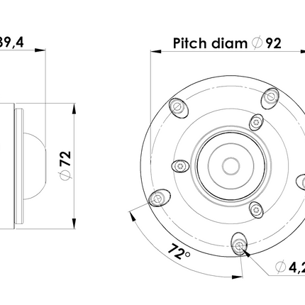 Scan-Speak 1" Ring radiator dome R2604/832000