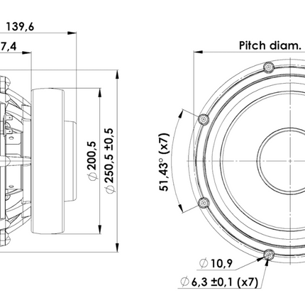 Scan-Speak Revelator 10" Bas/Subwoofer 28W/4878T00 - Dyb Bas & Høj Følsomhed