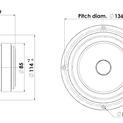 Scan-Speak 5" 15M/4624G00 Mellemtone - Klar Lyd 200Hz-10KHz, 4 Ohm