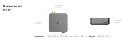 WiiM Amp Streamforstærker: multirumslyd dark grey