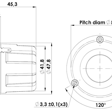 Scan-Speak D3004/602200 – Kompakt 26 mm Illuminator Tekstildome Diskant