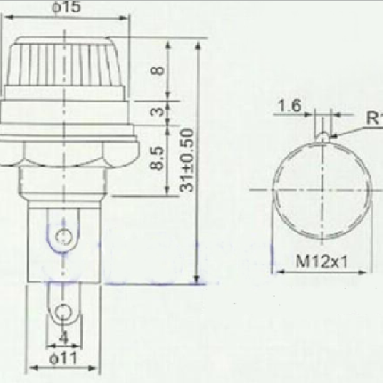Sikringsholder 5x20mm - 10A