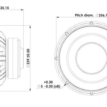 Scan-Speak 10" Subwoofer - Dyb Bas 26W/4558T00, Høj Effekt 200W