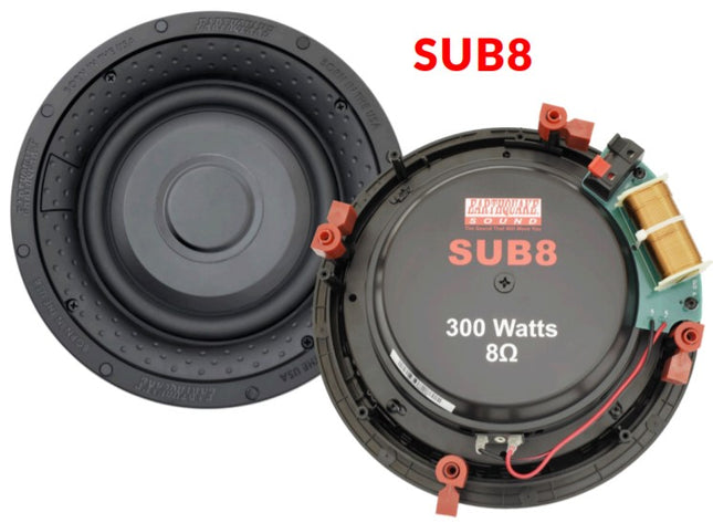 Earthquake SUB-8: Kompakt 8" Subwoofer 300W 8Ohm til Indbygning