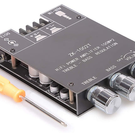 Bluetooth Forstærker ZK1002T 2x100W Med TPA3116D2 chip