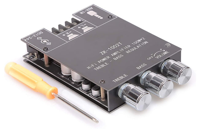 Bluetooth Forstærker ZK1002T 2x100W Med TPA3116D2 chip