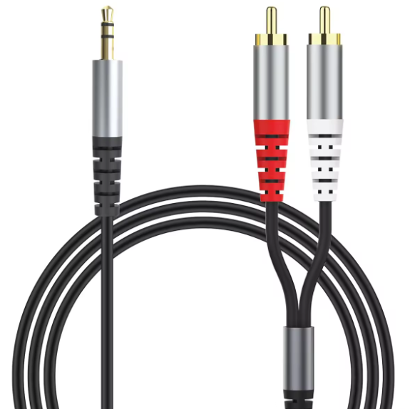 Minijack-Phono Kabel MP-03 1 m - Hi-fi Kvalitet med Forgyldte Stik