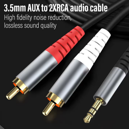 Minijack-Phono Kabel MP-03 1 m - Hi-fi Kvalitet med Forgyldte Stik