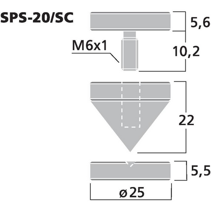 Højttaler Spikes SPS-20/SC Sort Krom, Justerbare - -Udgået sælges så længe lager haves