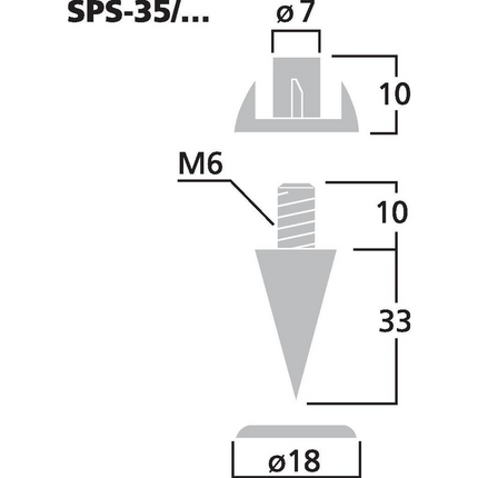 Forgyldte Monacor SPS-35/GO Højttalerspikes - Justerbare og Slanke