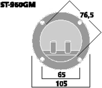 Guldbelagt Højtaler Terminal Rund ST-960GM