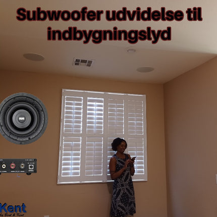 6" Subwoofer med forstærker til loft - Dyb Bas & Nem Installation